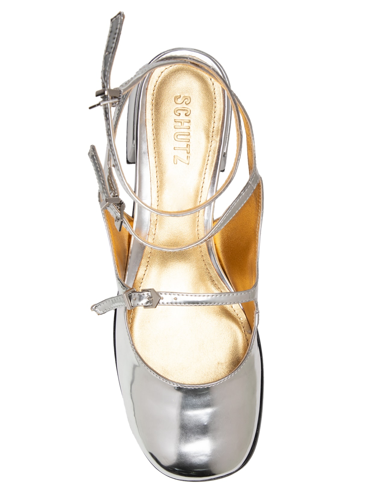 Sapato Feminino Spechio Other Prata  Schutz