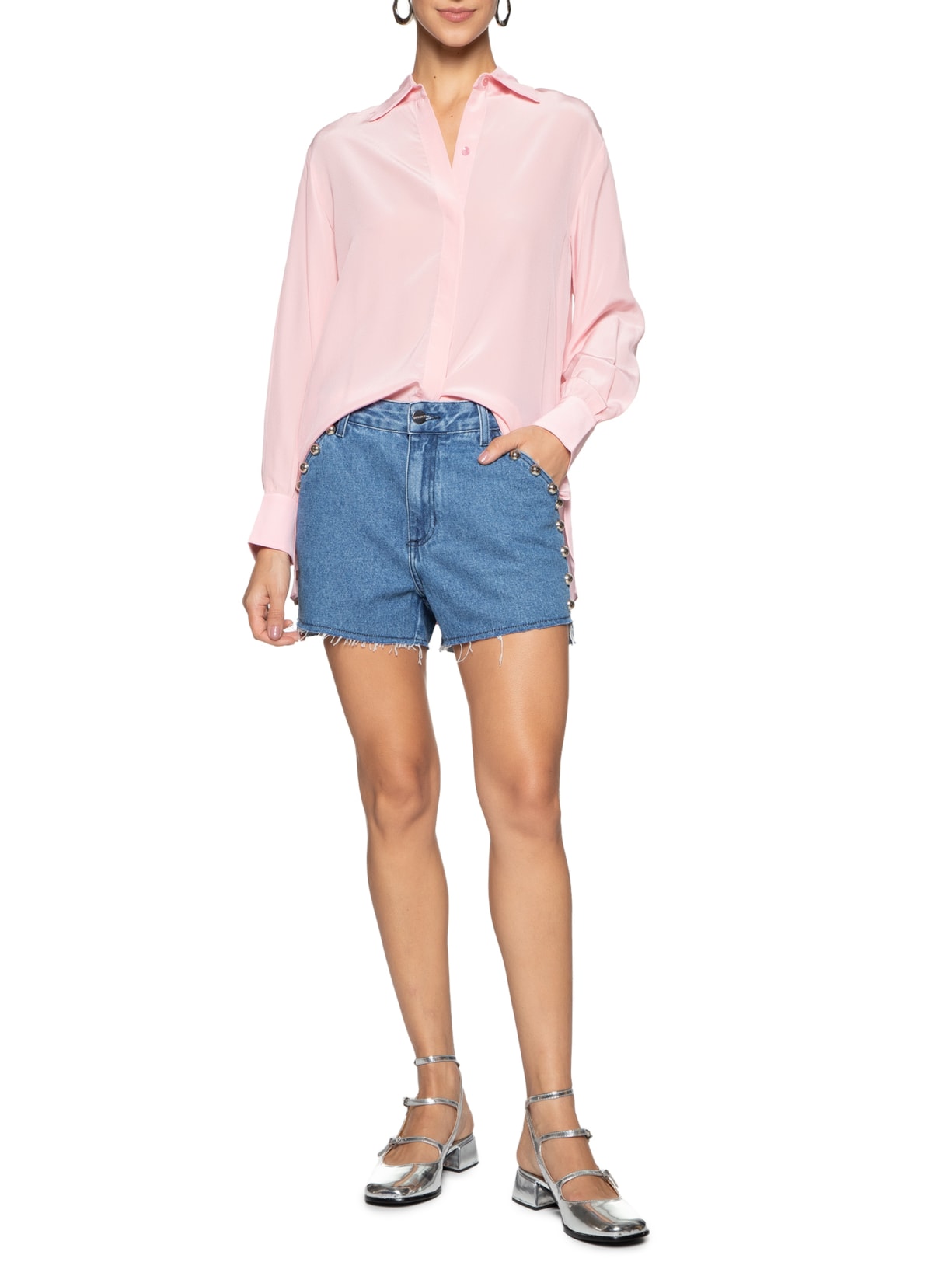 Sapato Feminino Spechio Other Prata  Schutz