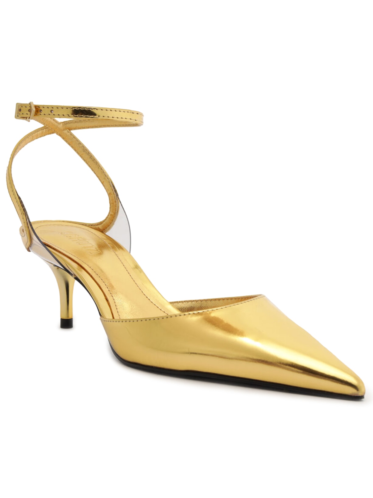 Sapato Feminino Spechio Vinil Dourado Schutz