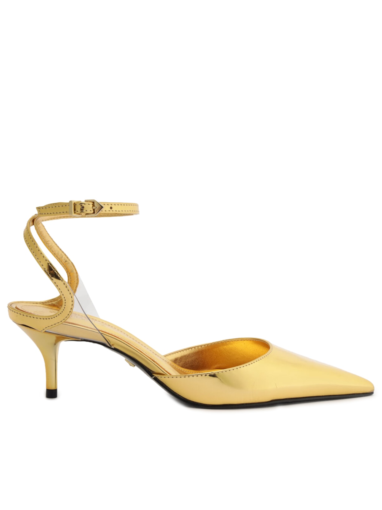Sapato Feminino Spechio Vinil Dourado Schutz