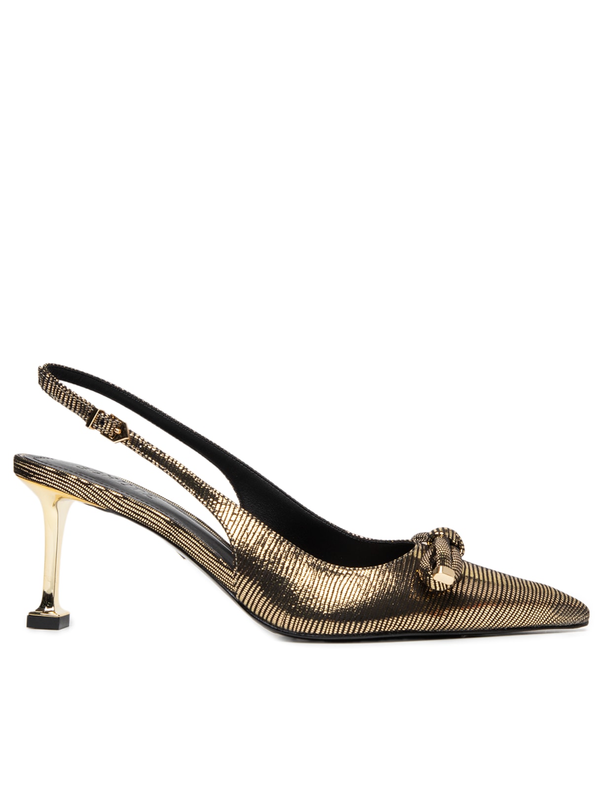 Sapato Feminino Stamp Shine Met - Dourado