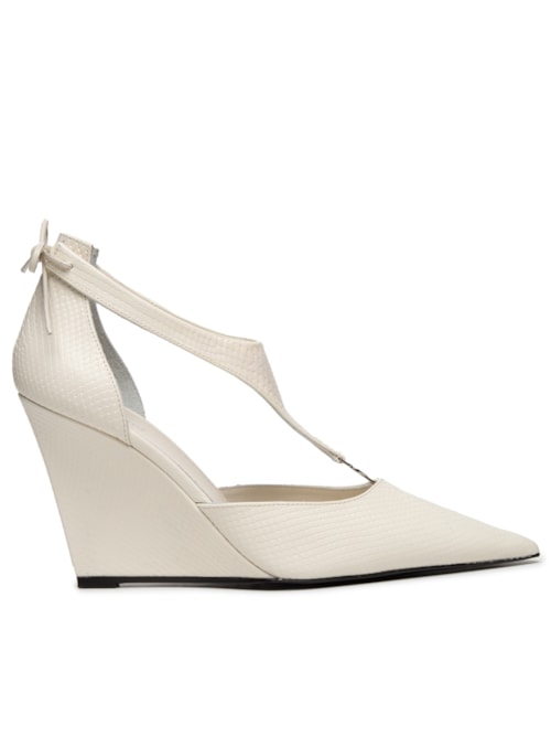 Sapato Feminino Wedge Stiletto - Branco