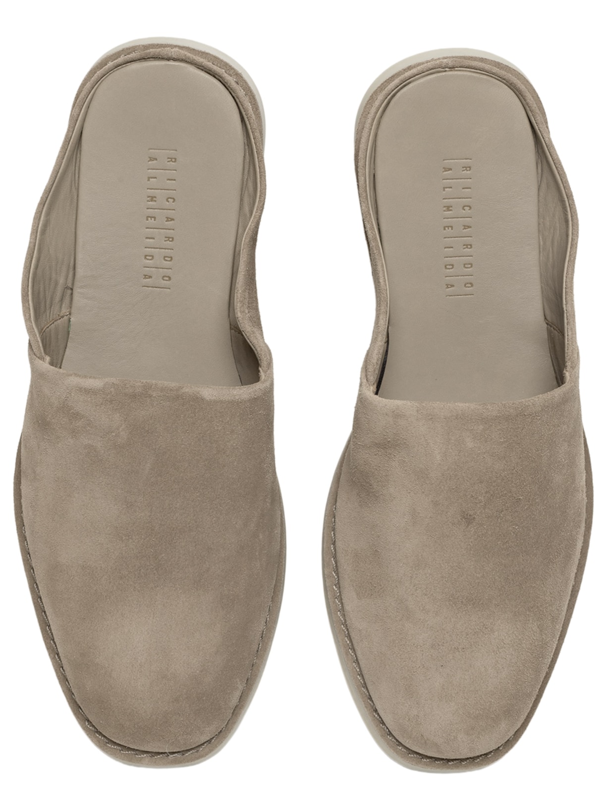 Sapato Masculino Babuche Camurça Crepe Bege Ricardo Almeida