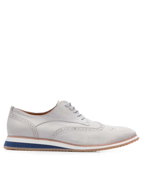 Sapato Masculino Brogue Eva - Cinza