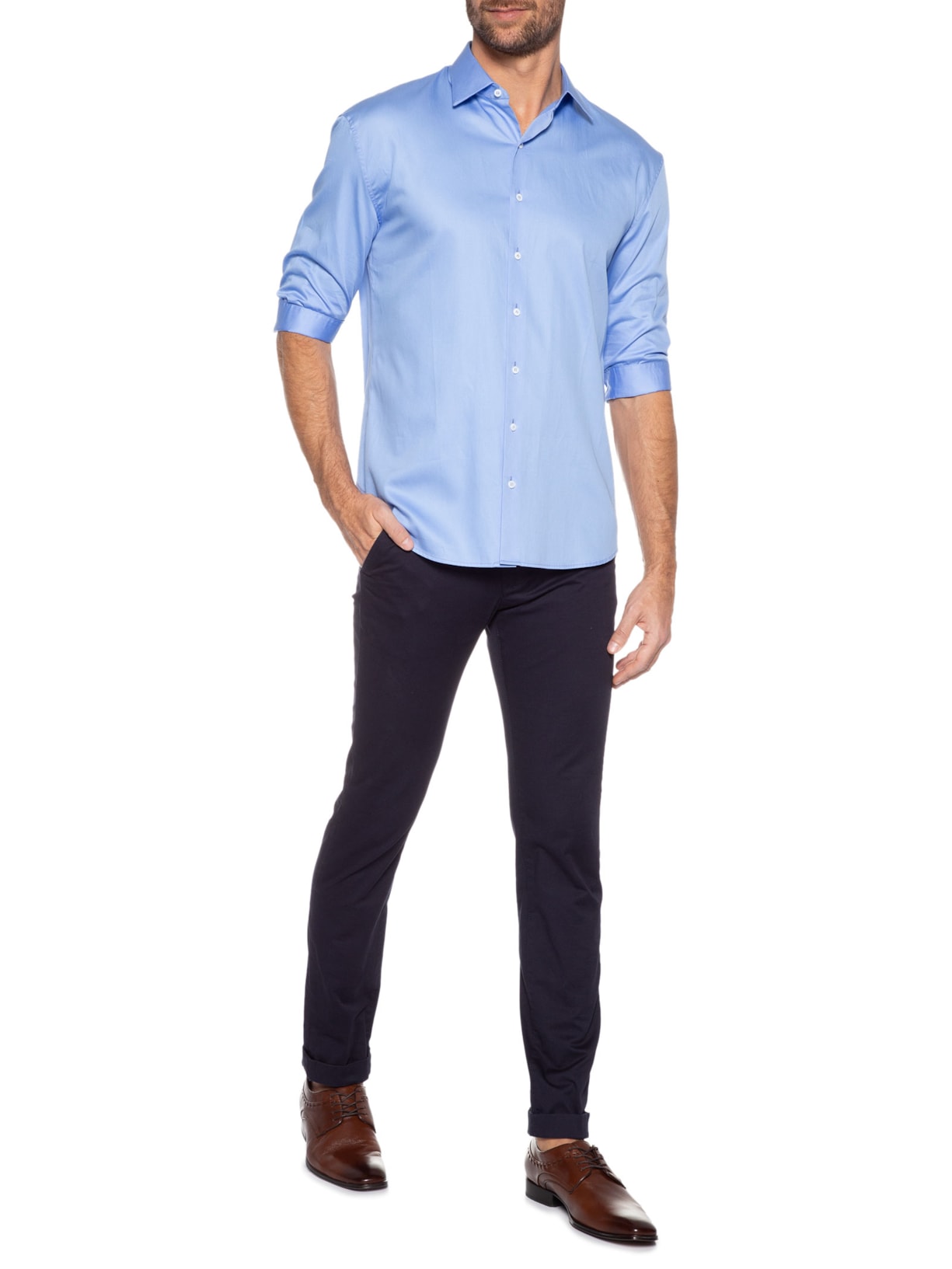 Sapato Masculino De Couro Marrom '2 Essential