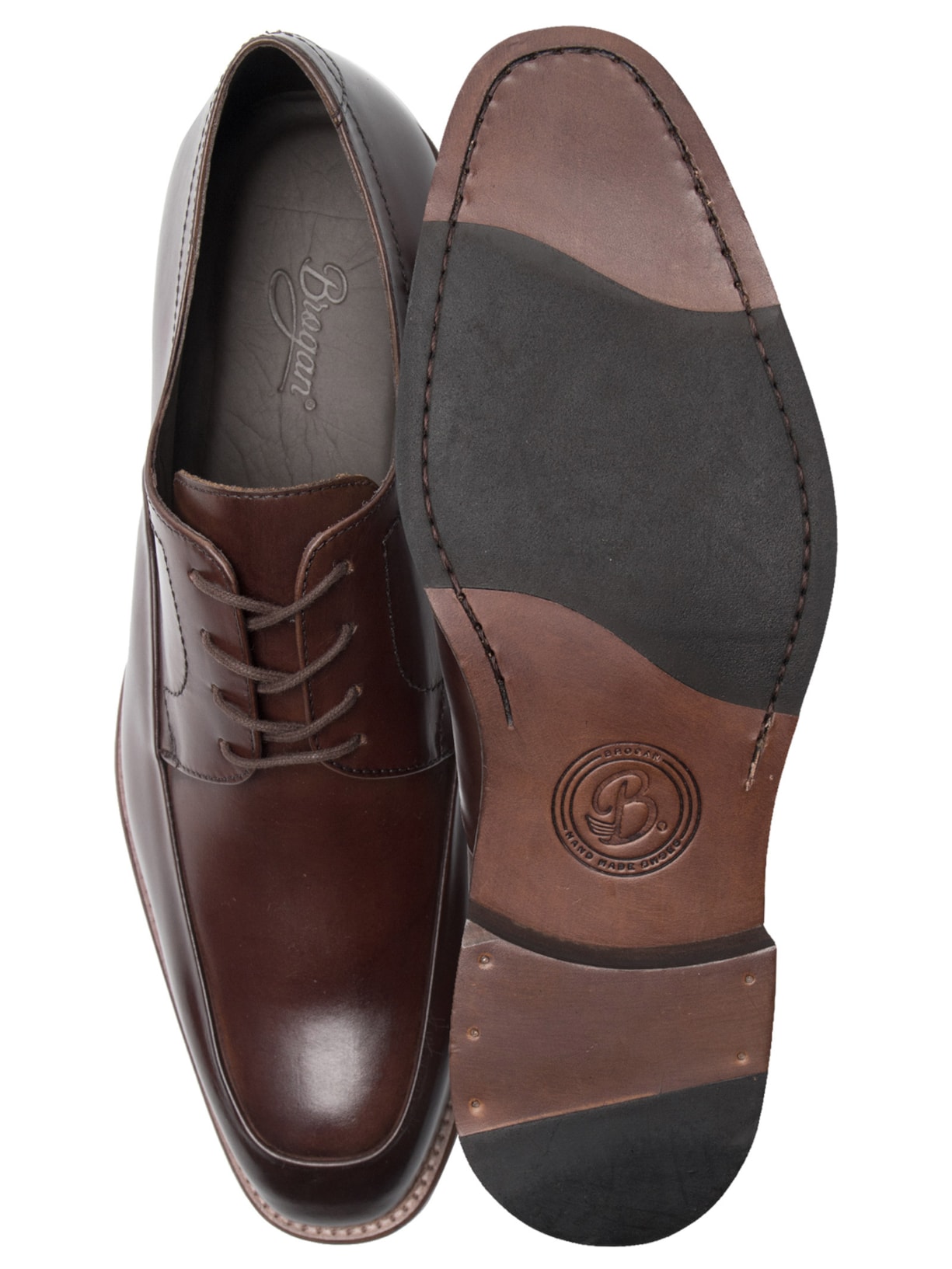 Sapato Masculino Derby Andrews Whisky Marrom Brogan