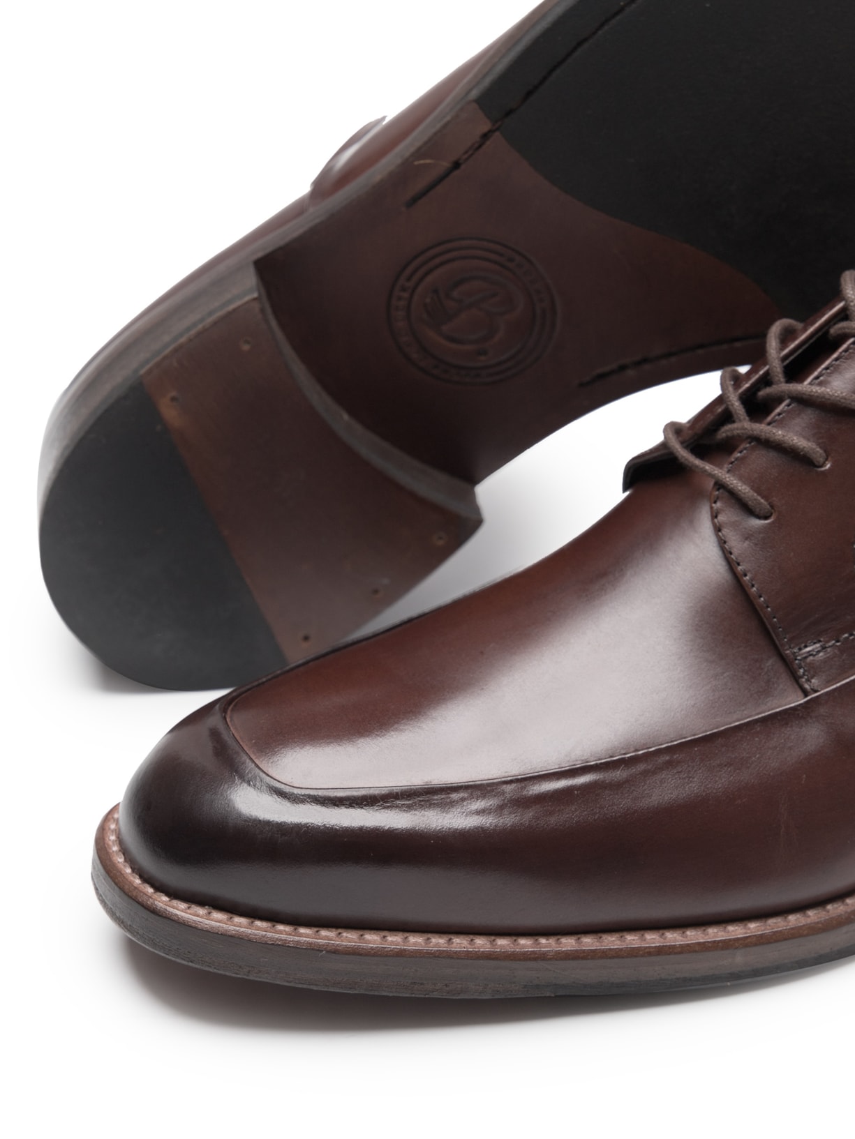 Sapato Masculino Derby Andrews Whisky Marrom Brogan