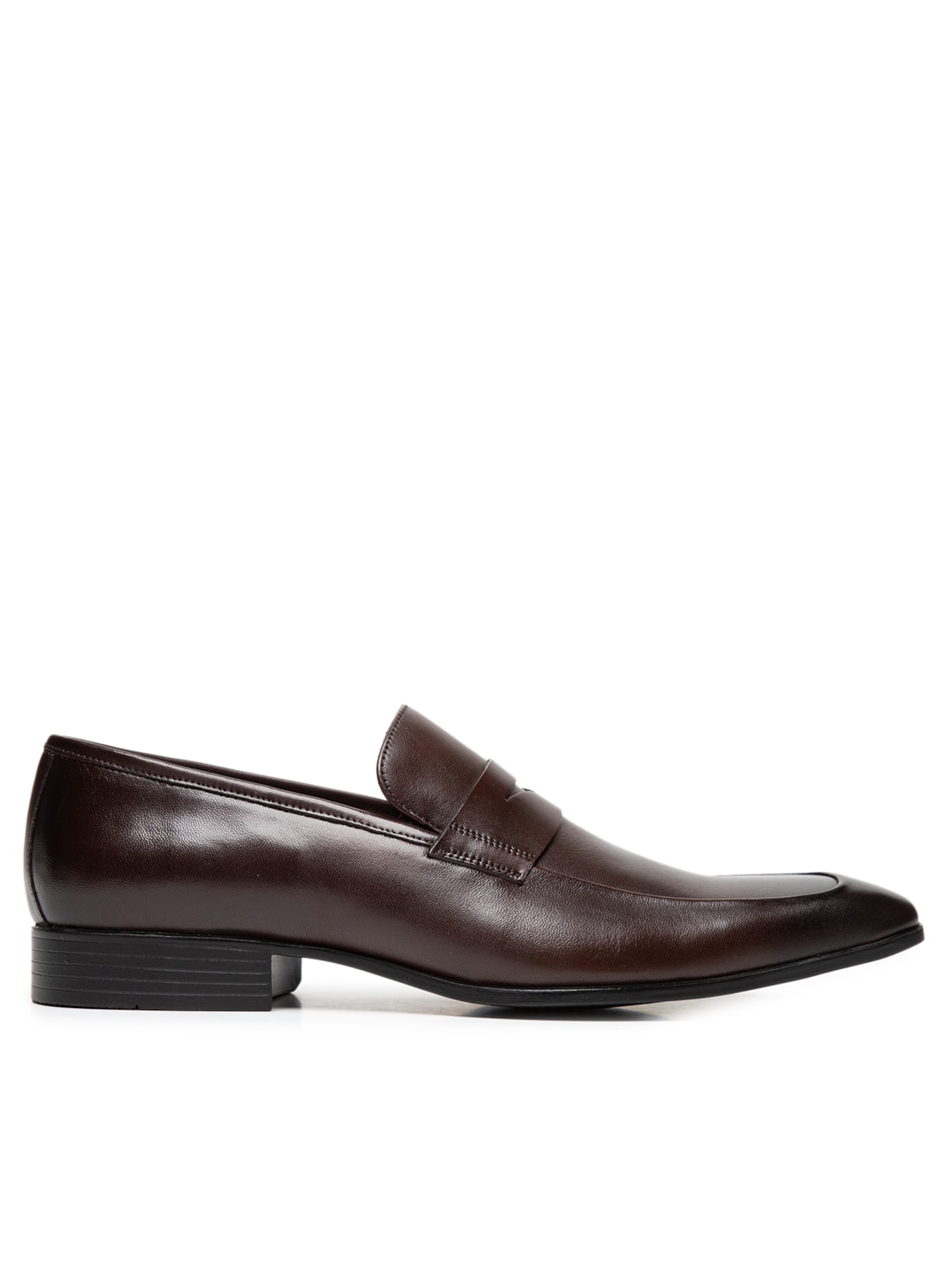 Sapato Masculino Derby Em Couro - Marrom