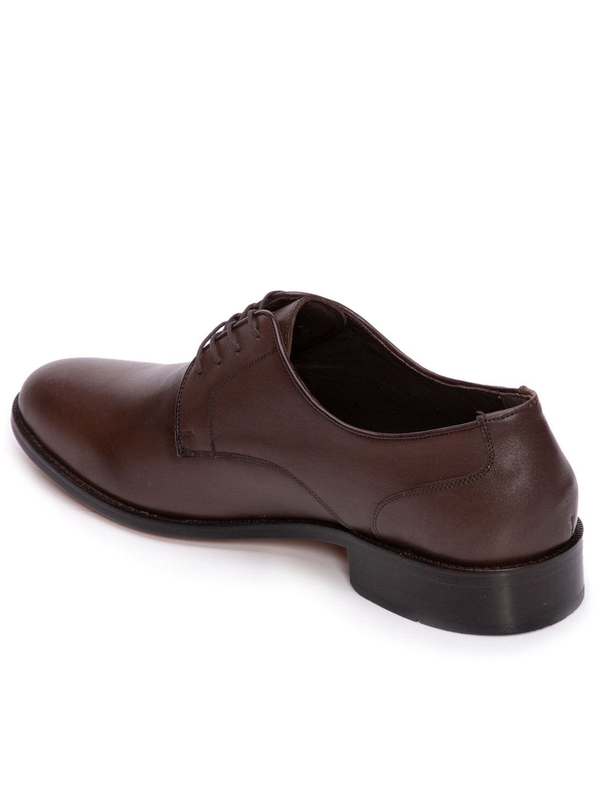 Sapato Masculino Derby Liso Marrom Trecolli
