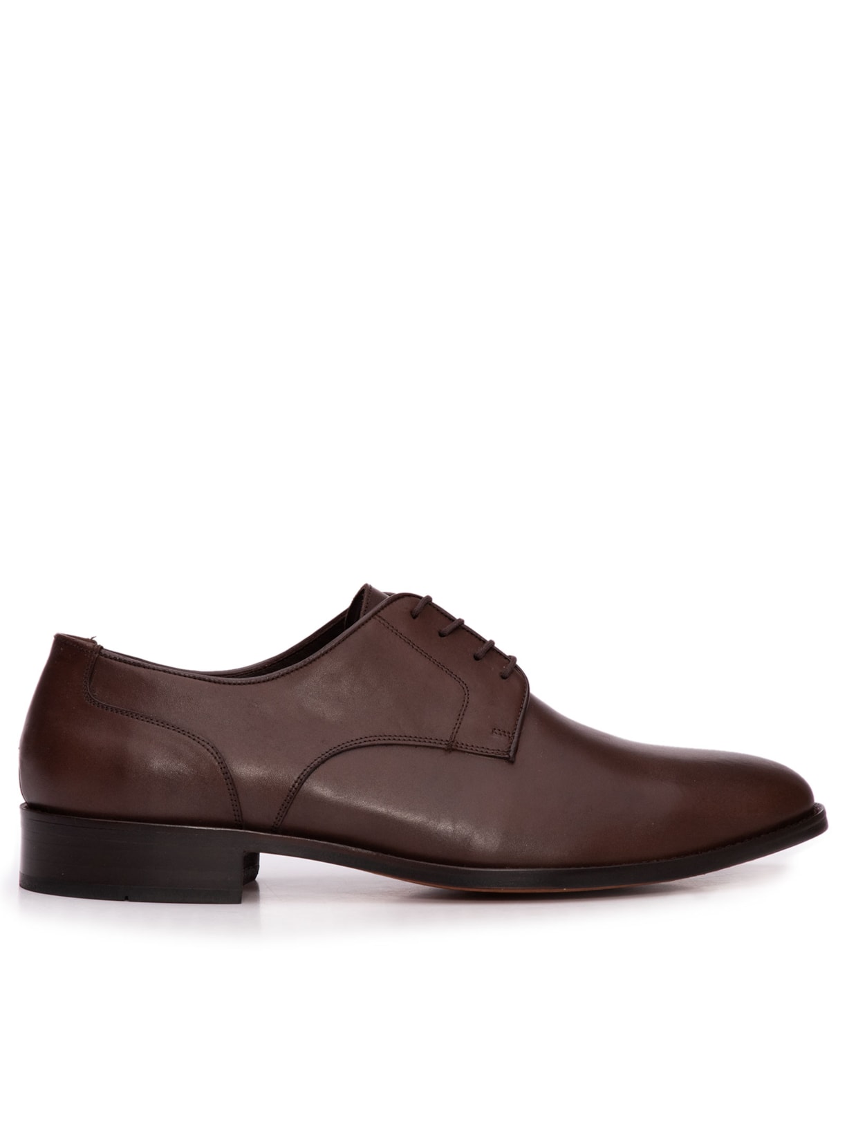 Sapato Masculino Derby Liso - Marrom