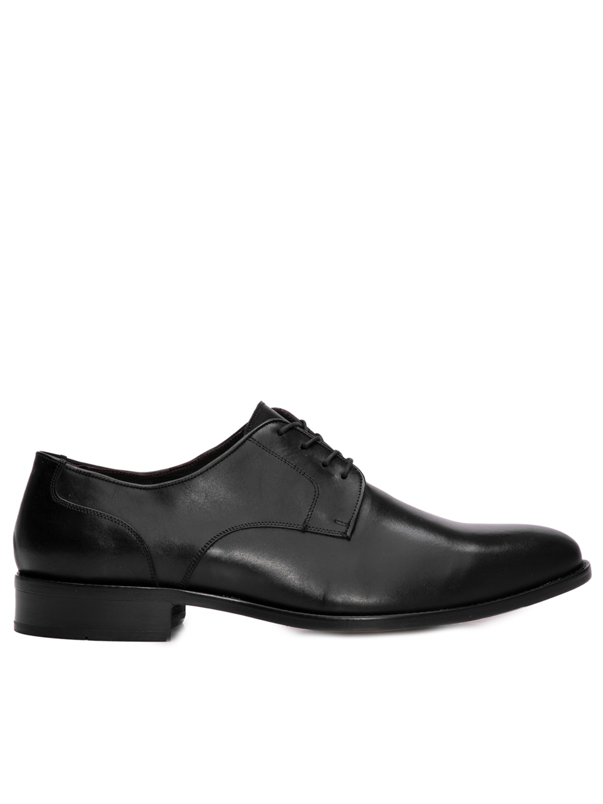 Sapato Masculino Derby Liso - Preto