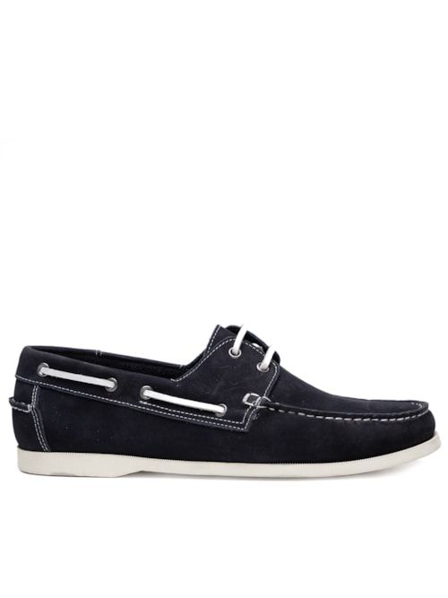 Sapato Masculino Dockside Em Suede - Azul
