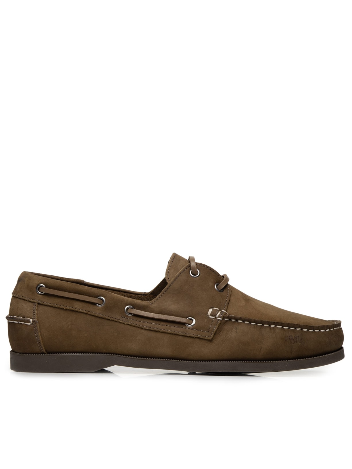 Sapato Masculino Dockside Náutico Em Suede - Marrom