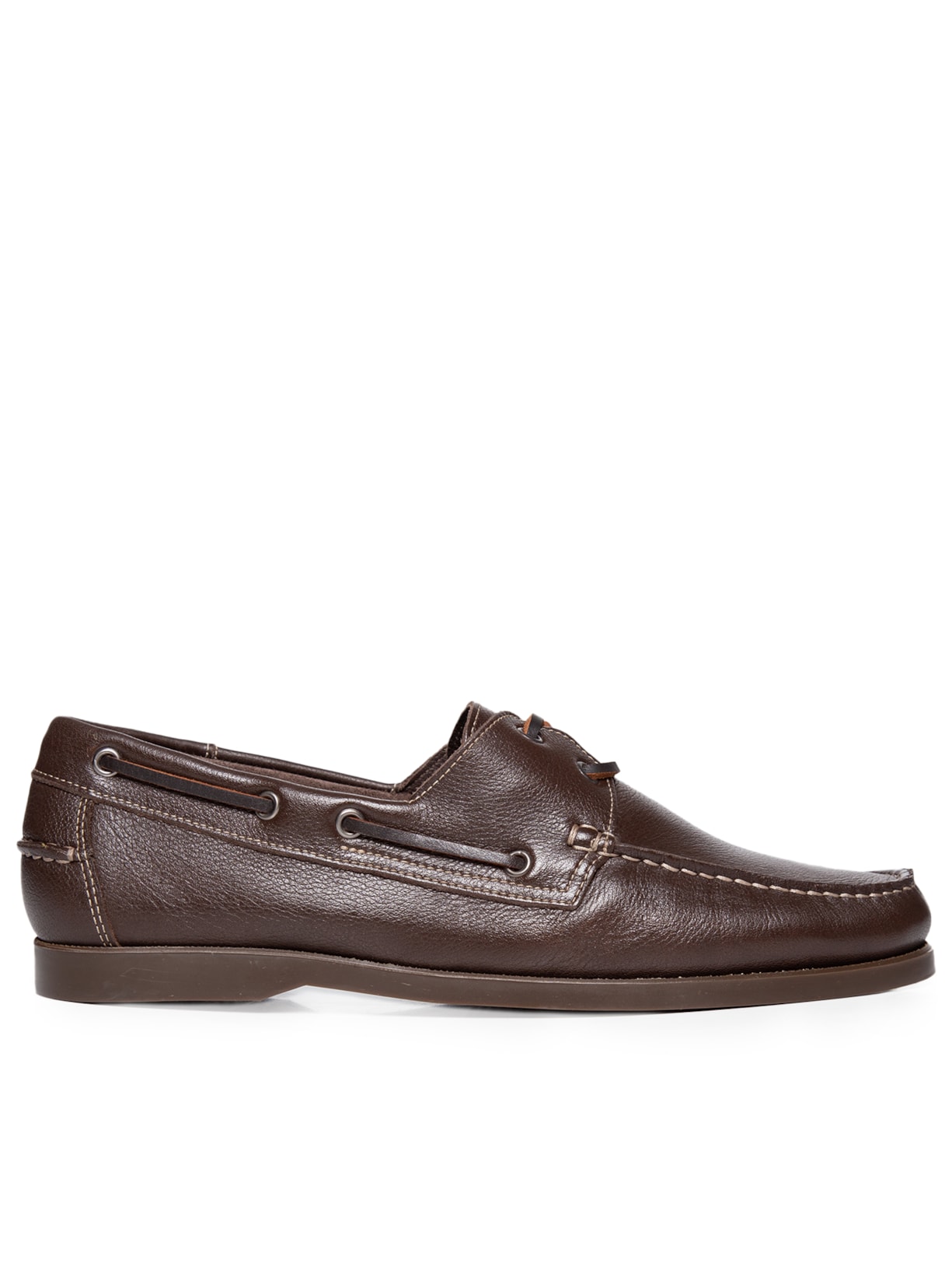 Sapato Masculino Docksiders Em Couro - Marrom