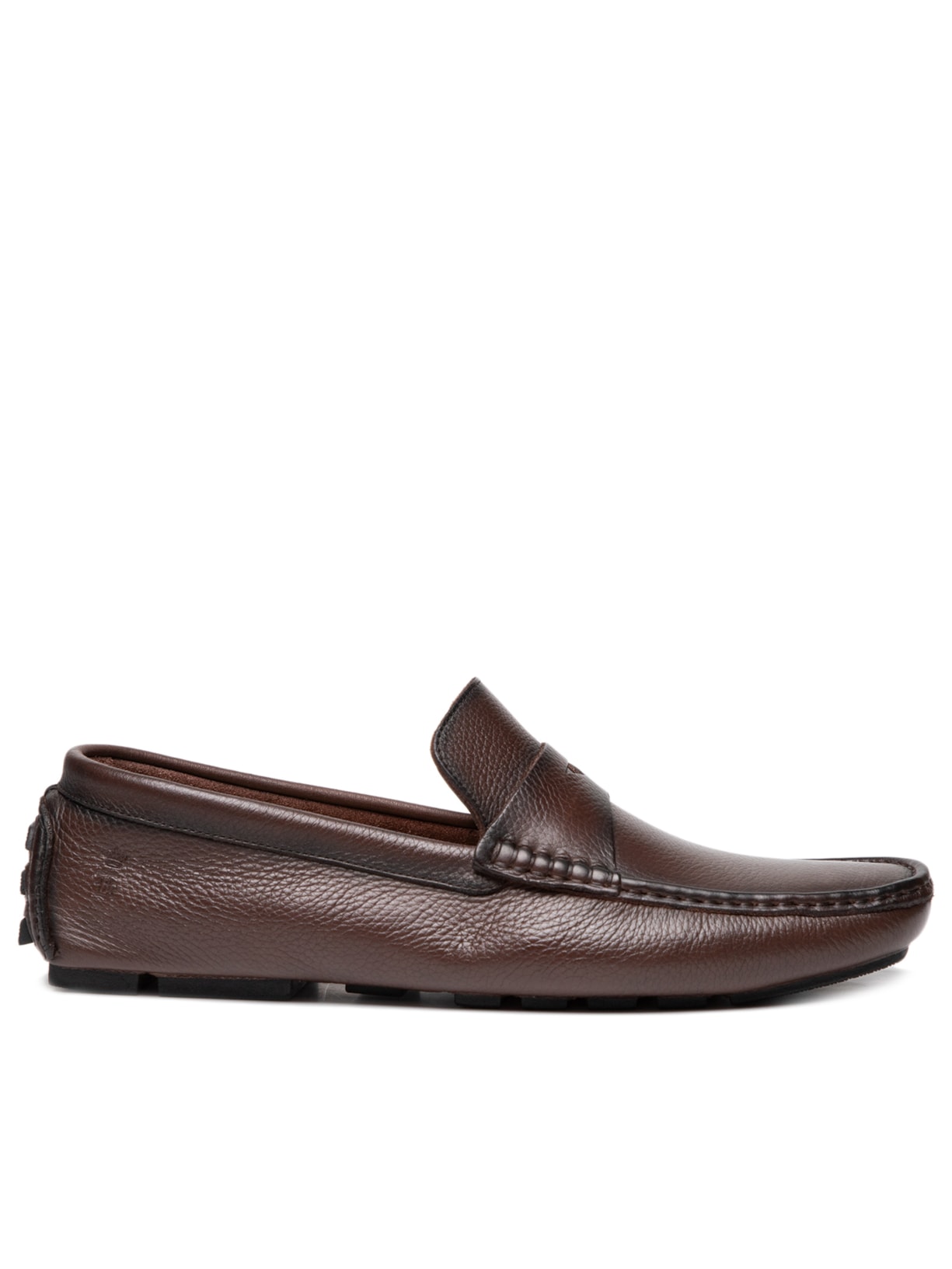 Sapato Masculino Drive Couro Gravata - Marrom
