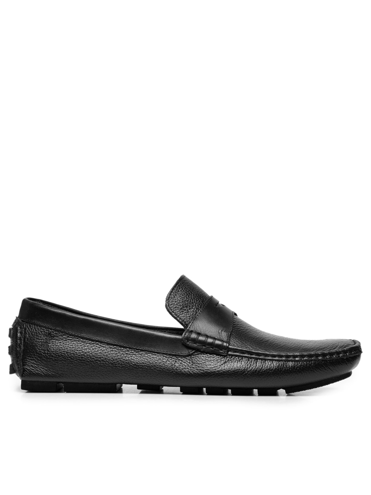 Sapato Masculino Drive Couro Gravata - Preto