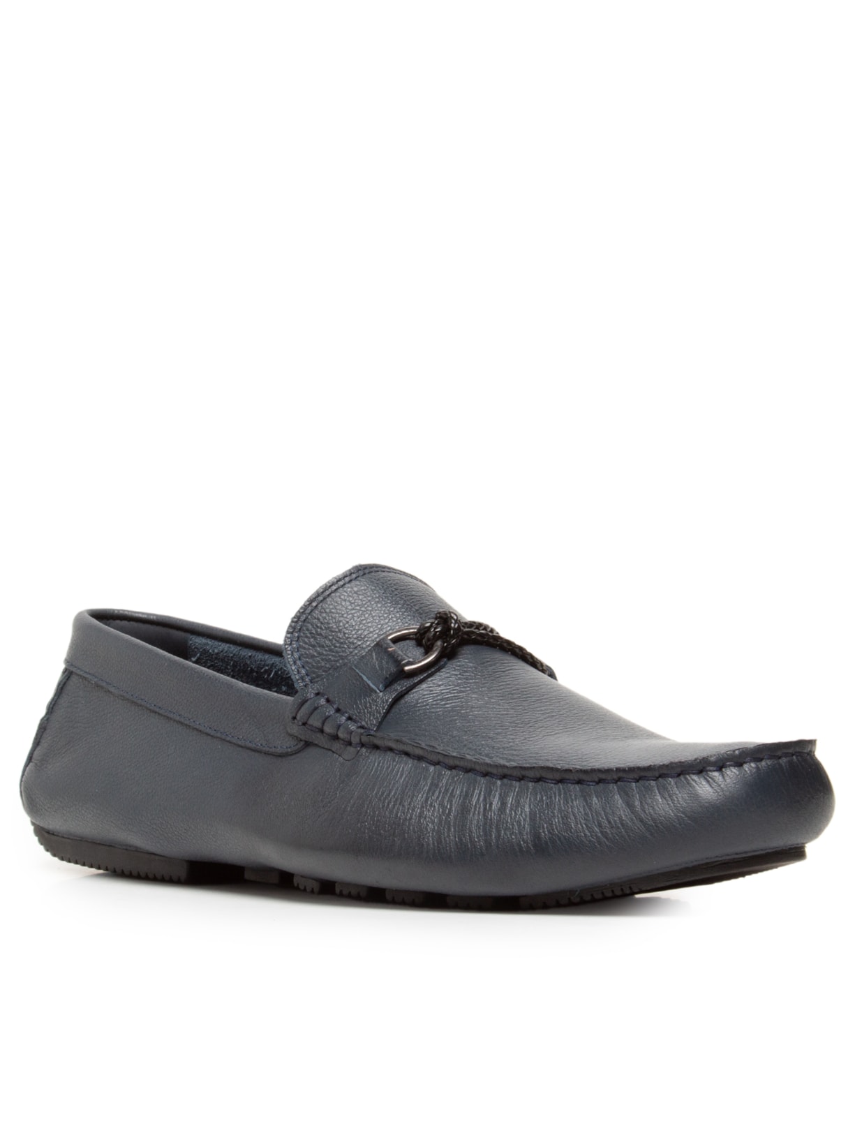 Sapato Masculino Driver Penny Loafer Couro Azul '2 Essential