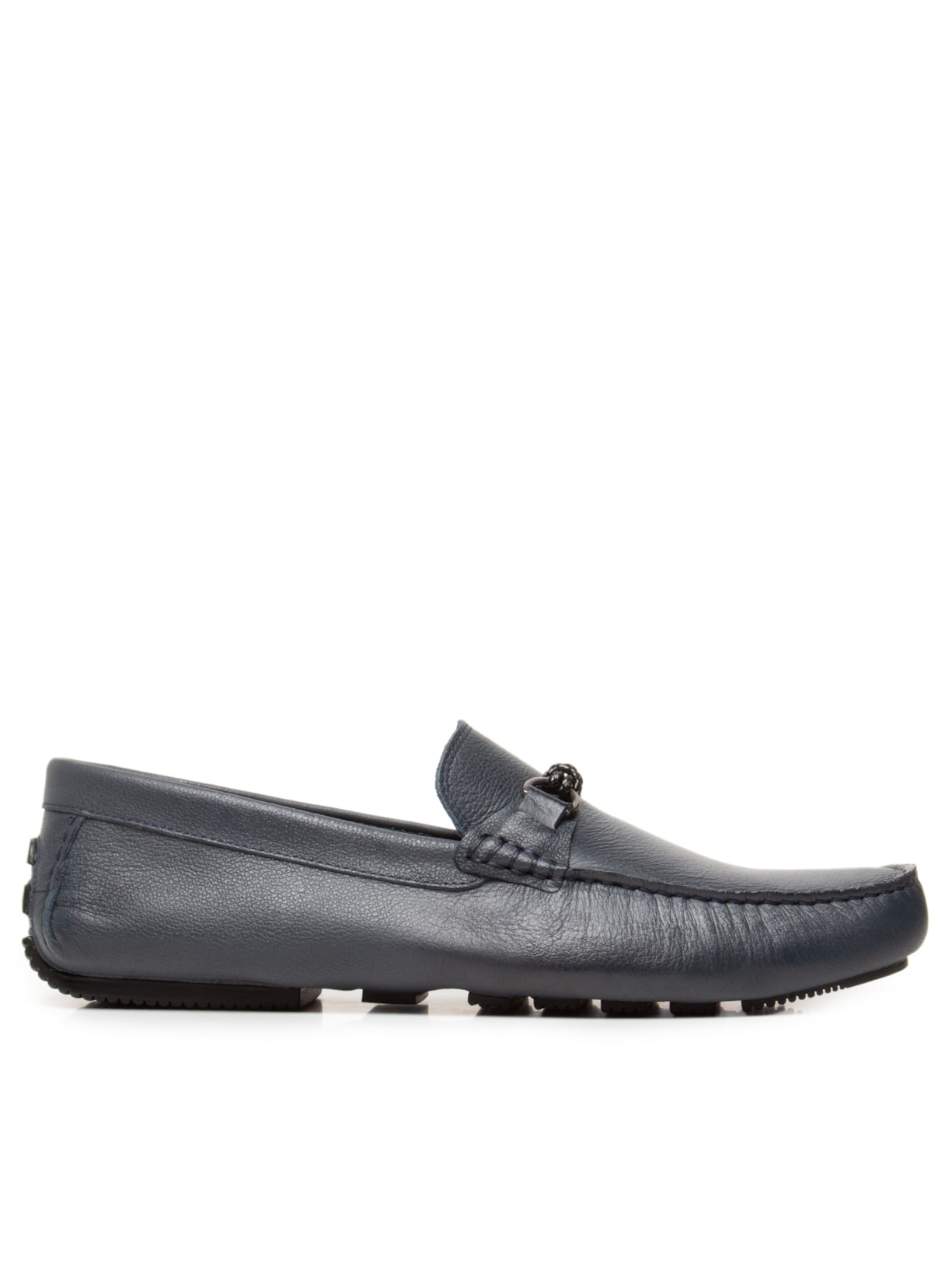 Sapato Masculino Driver Penny Loafer Couro - Azul