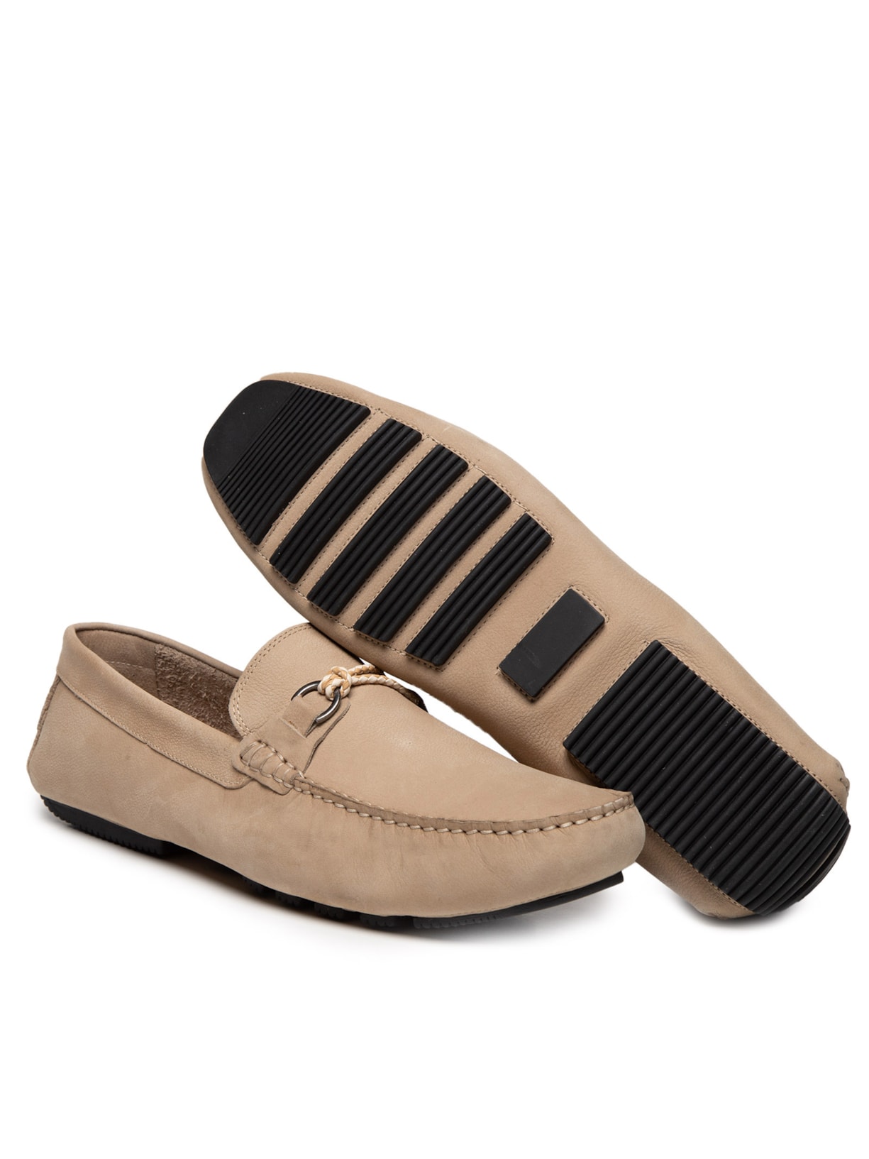 Sapato Masculino Driver Penny Loafer Suede Bege '2 Essential