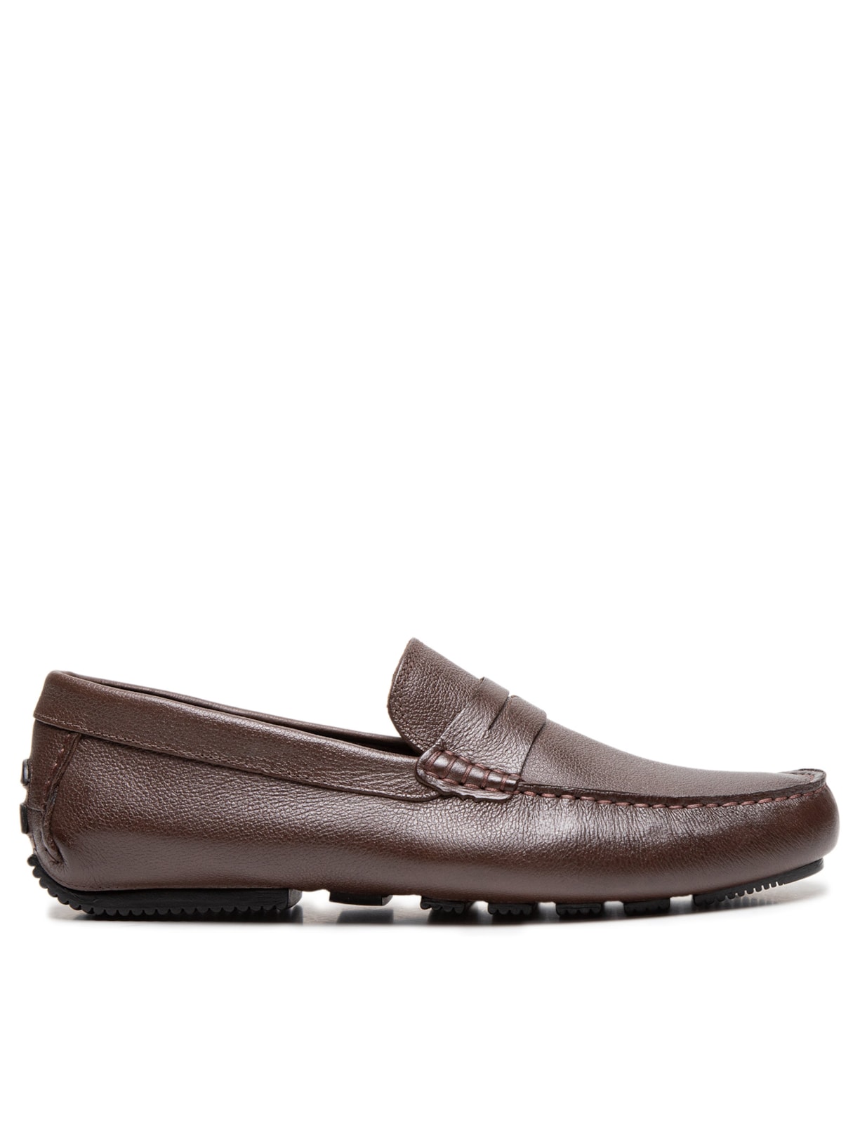 Sapato Masculino Loafer Casual em Couro - Marrom