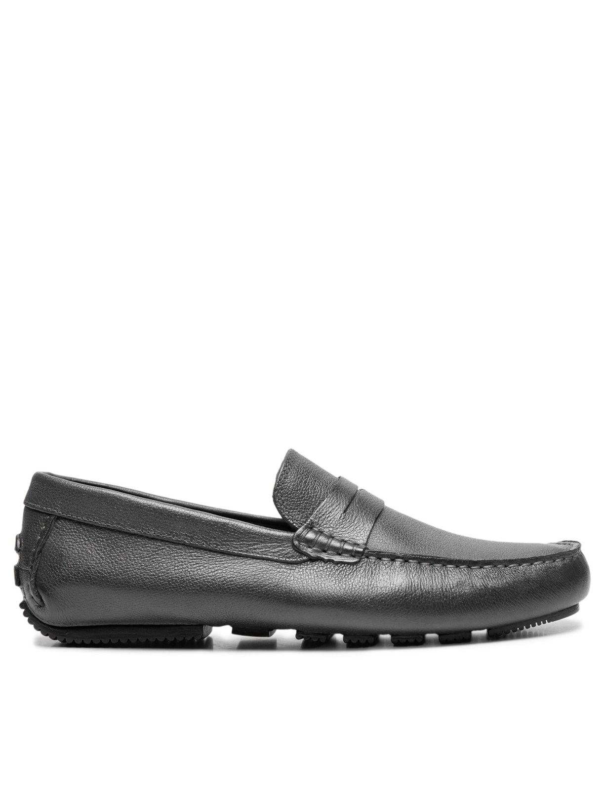 Sapato Masculino Loafer Casual em Couro - Preto
