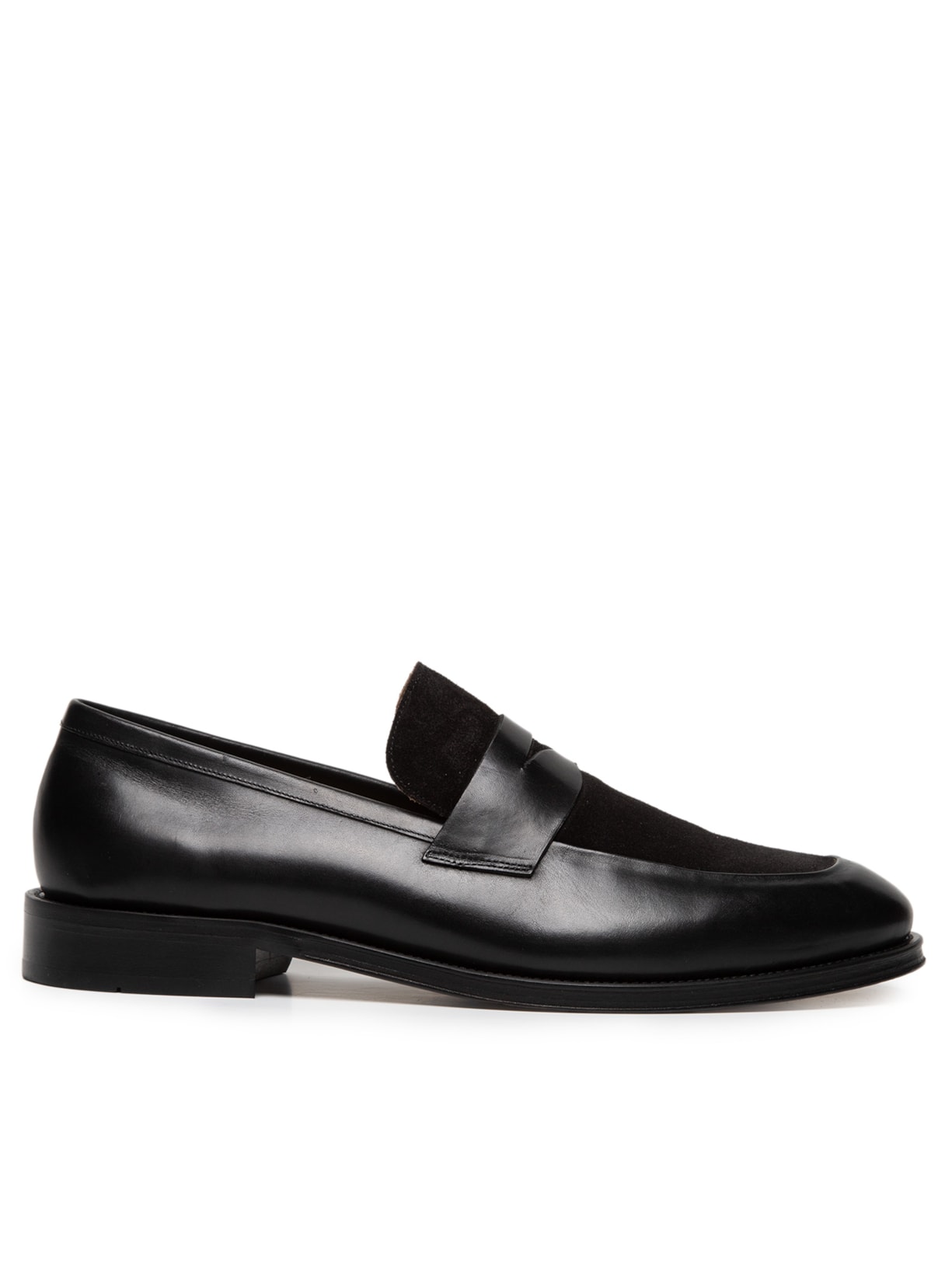 Sapato Masculino Loafer Em Camurça E Couro Legítimo Preto '2 Essential