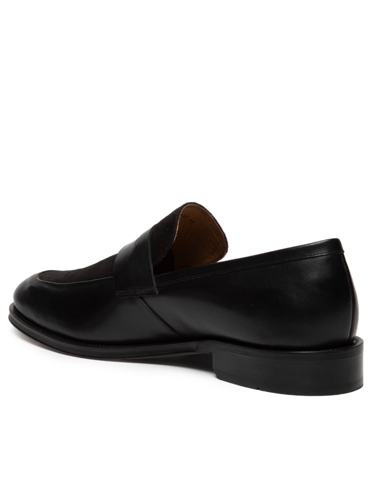 Sapato Masculino Loafer Em Camurça E Couro Legítimo Preto '2 Essential