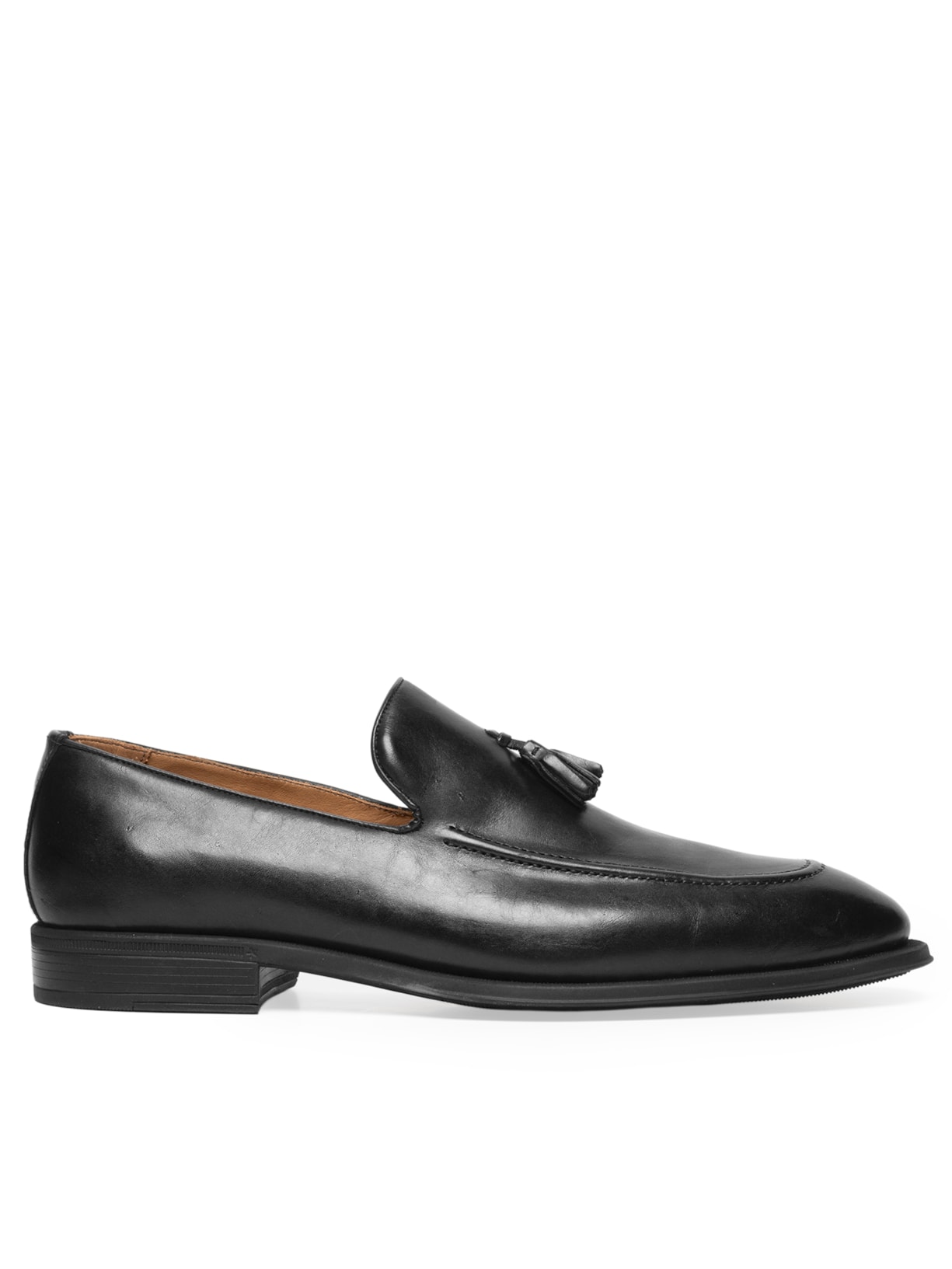 Sapato Masculino Loafer Em Couro Legítimo - Preto