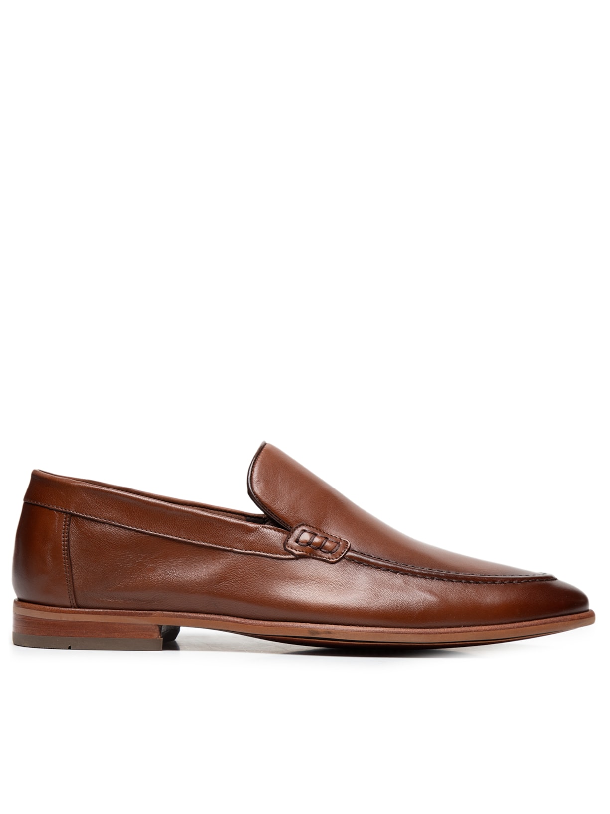 Sapato Masculino Loafer Em Couro - Marrom
