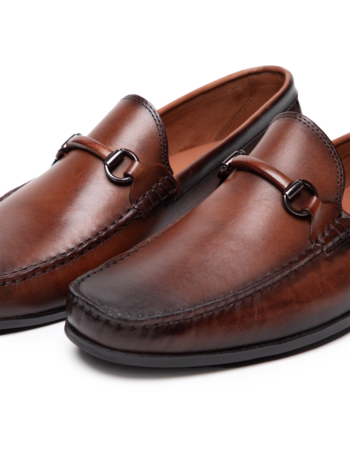 Sapato Masculino Loafer Em Couro Marrom '2 Essential