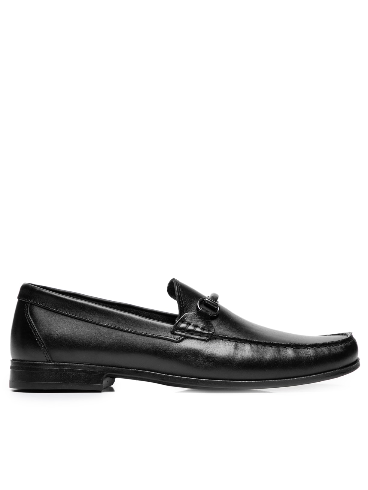 Sapato Masculino Loafer Em Couro - Preto