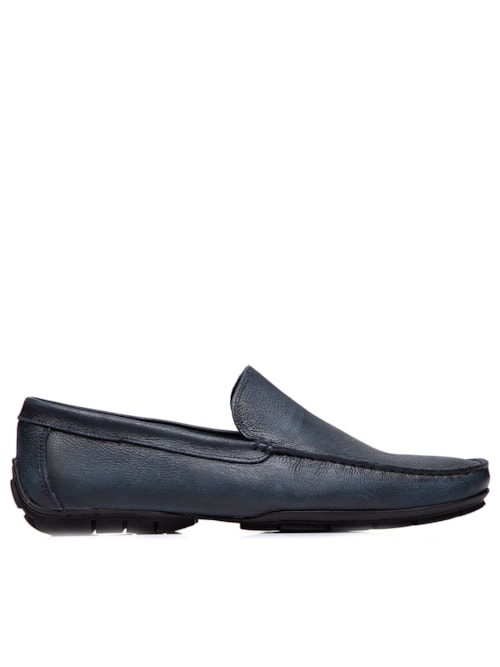 Sapato Masculino Mocassim Couro - Azul
