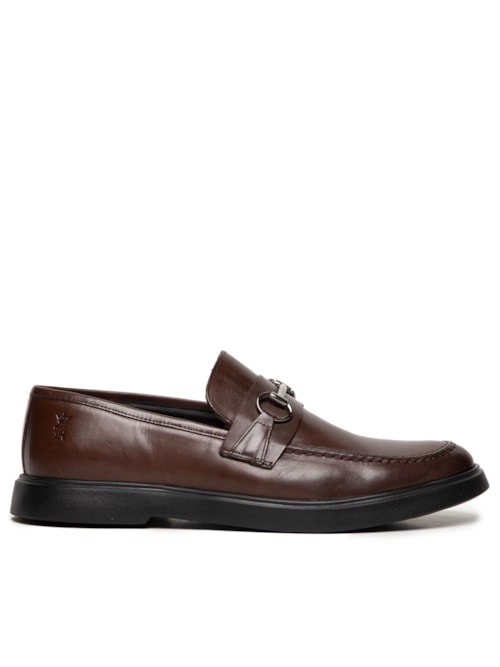 Sapato Masculino Mocassim Couro Bridão – Marrom