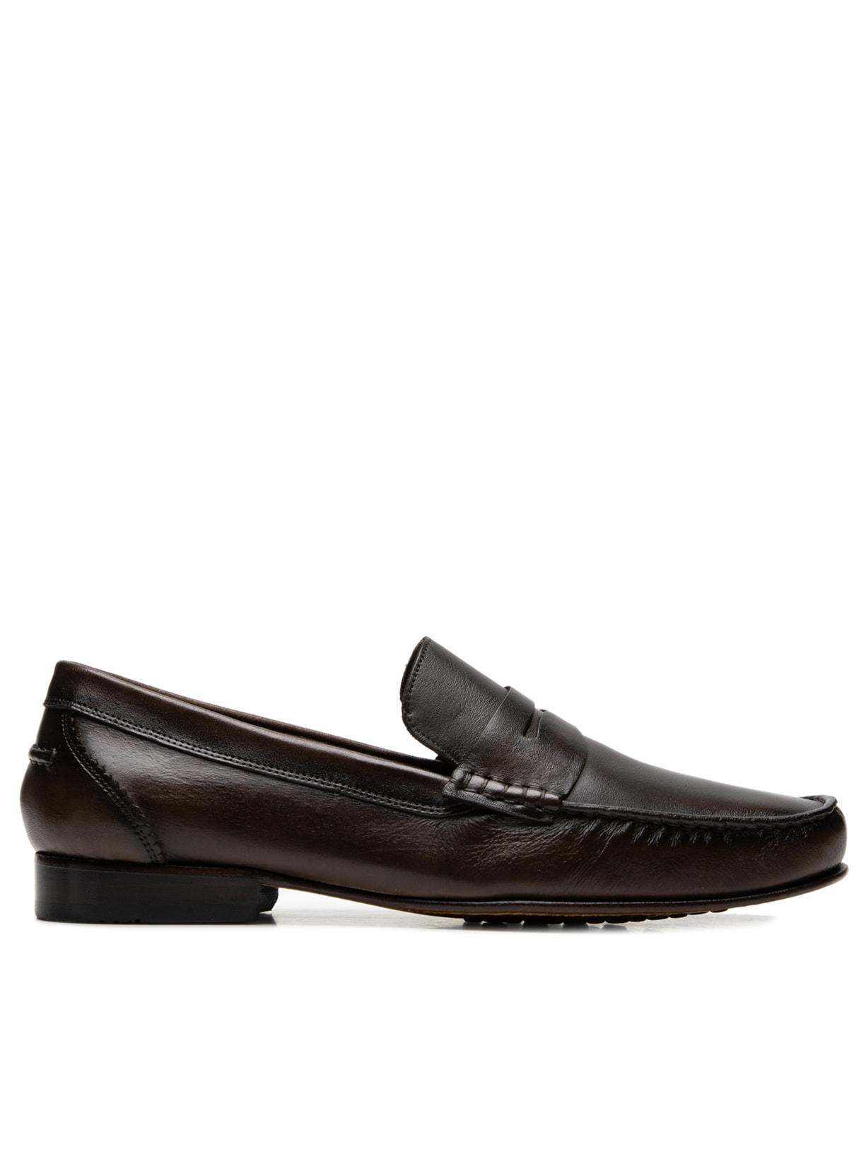 Sapato Masculino Mocassim Couro - Marrom