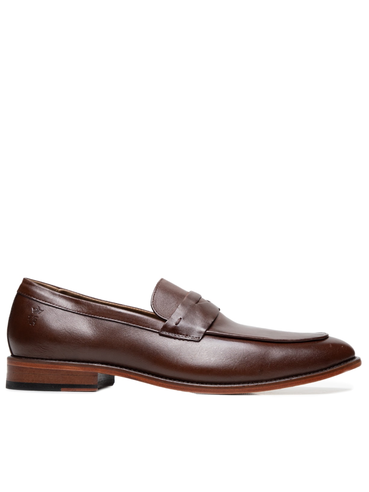 Sapato Masculino Mocassim Couro Penny Loafer - Marrom