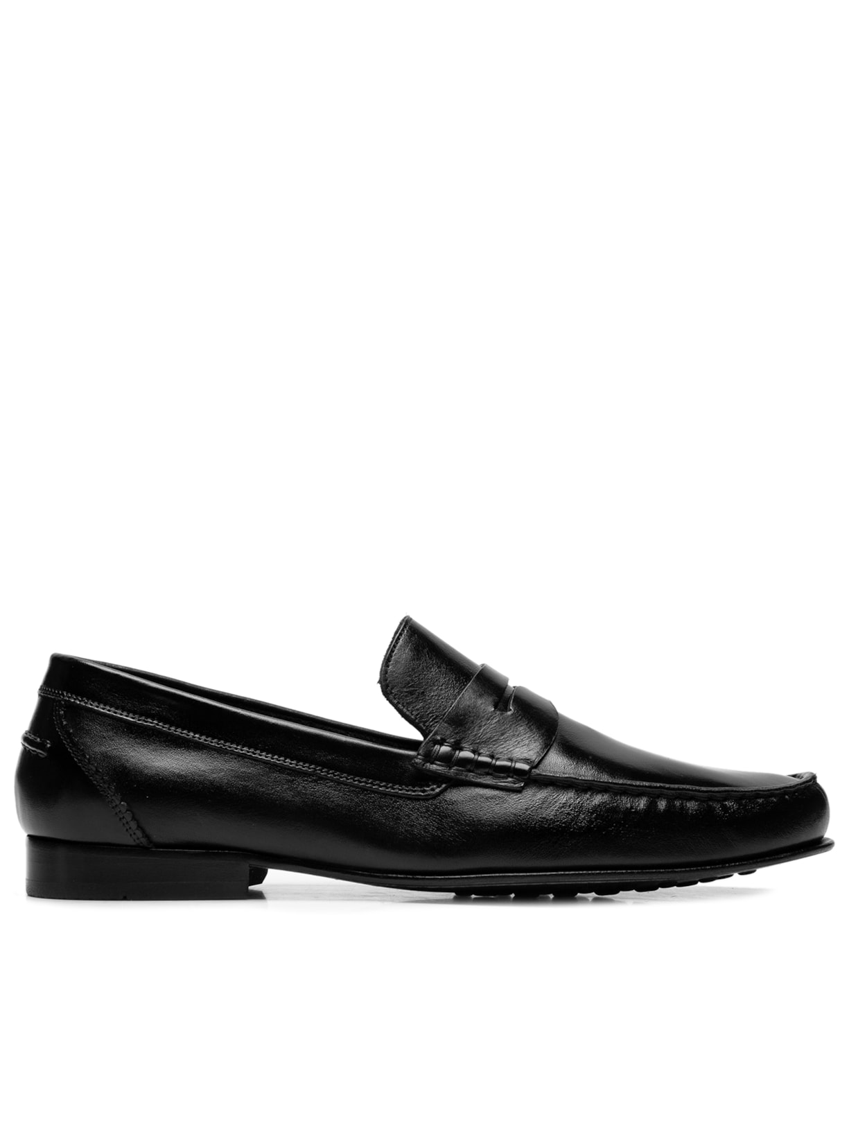 Sapato Masculino Mocassim Couro - Preto