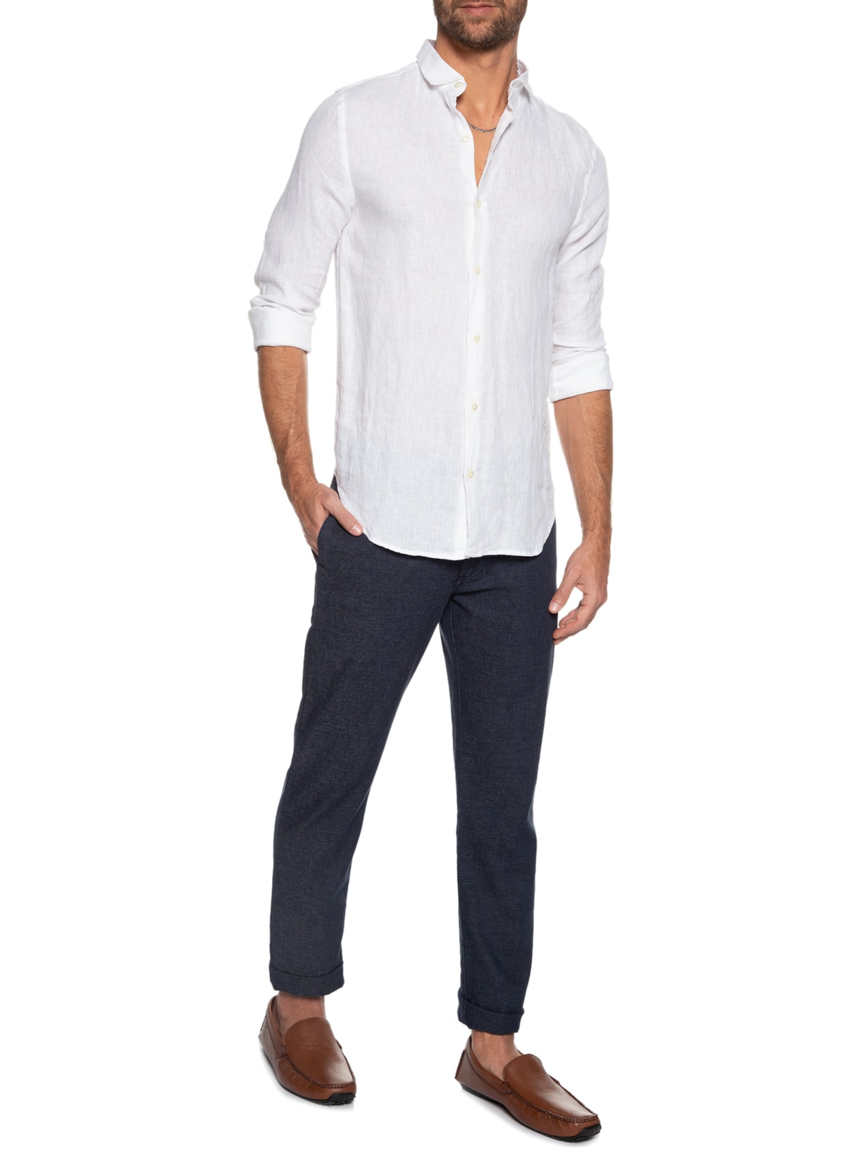 Sapato Masculino Mocassim Driver Liso Marrom Trecolli