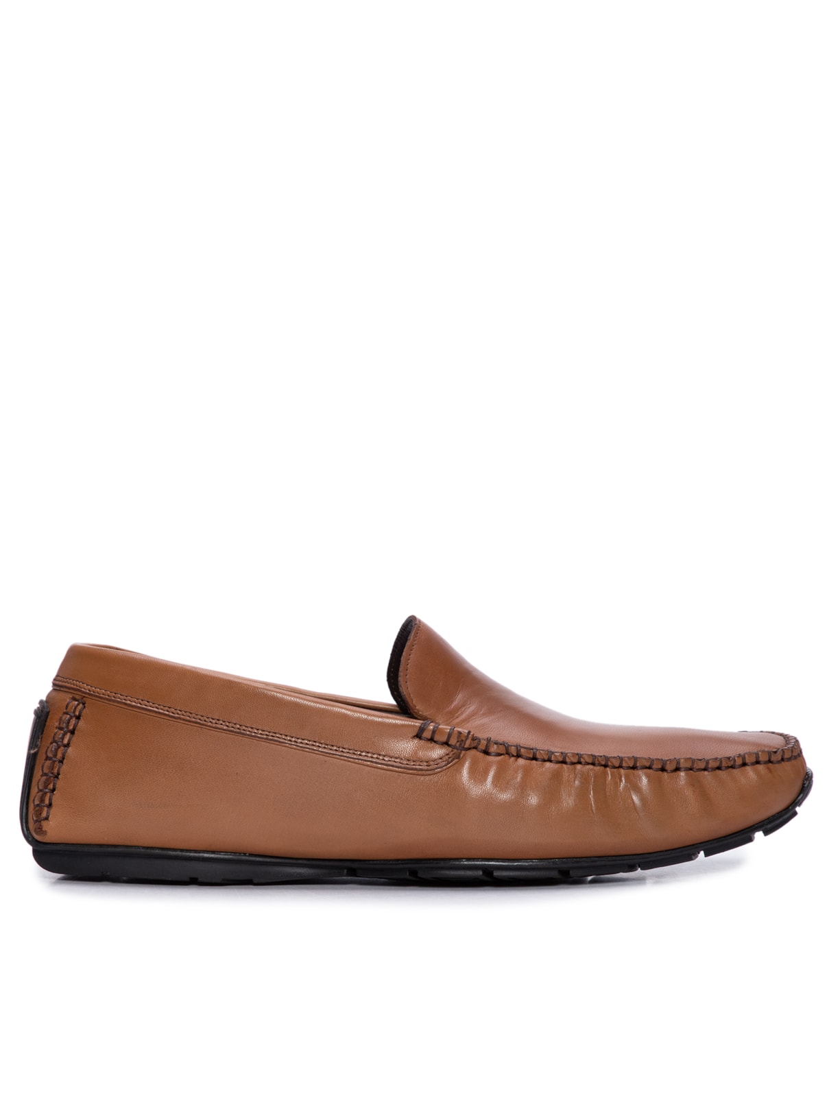 Sapato Masculino Mocassim Driver Liso - Marrom
