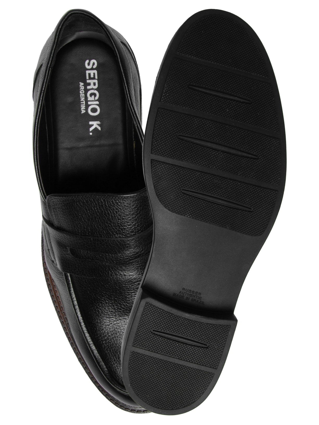 Sapato Masculino Mocassim Floater Rubber Preto Sergio K