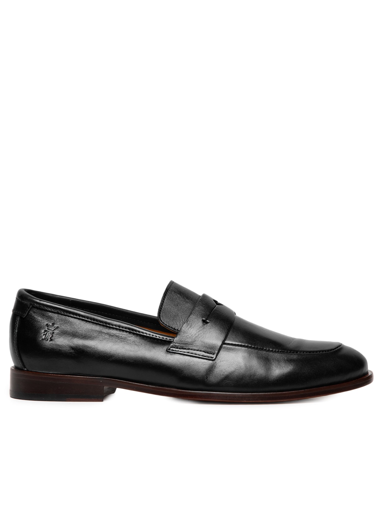 Sapato Masculino Mocassim Gravata Couro Classic Preto Sergio K