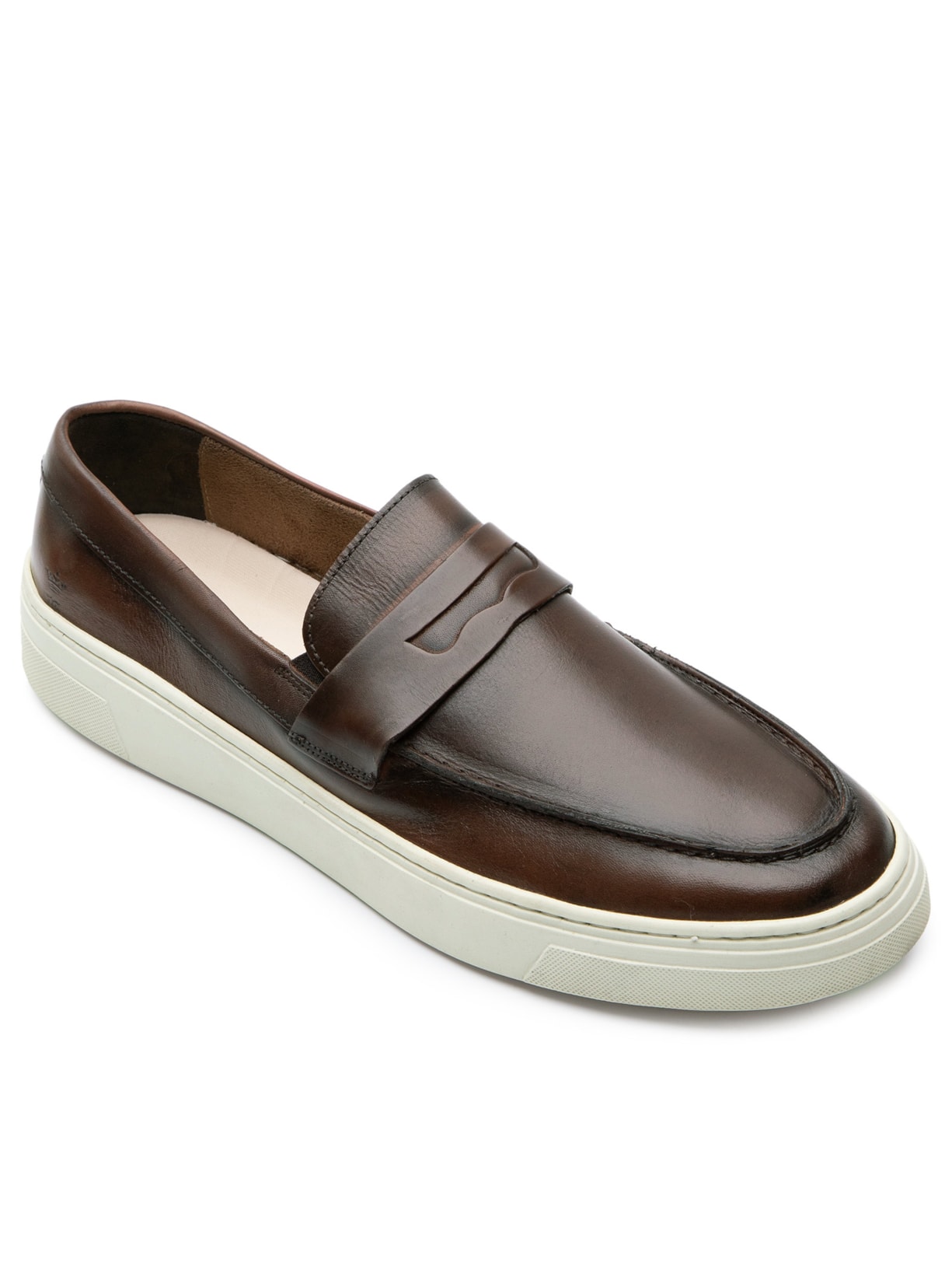 Sapato Masculino Mocassim Sider Classic Marrom Sergio K