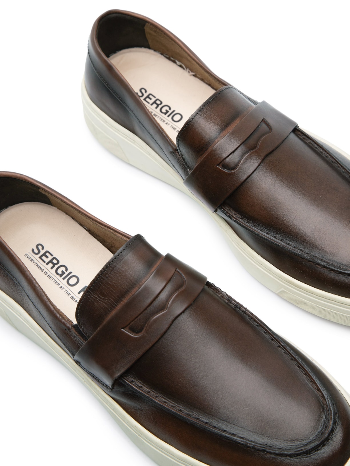 Sapato Masculino Mocassim Sider Classic Marrom Sergio K