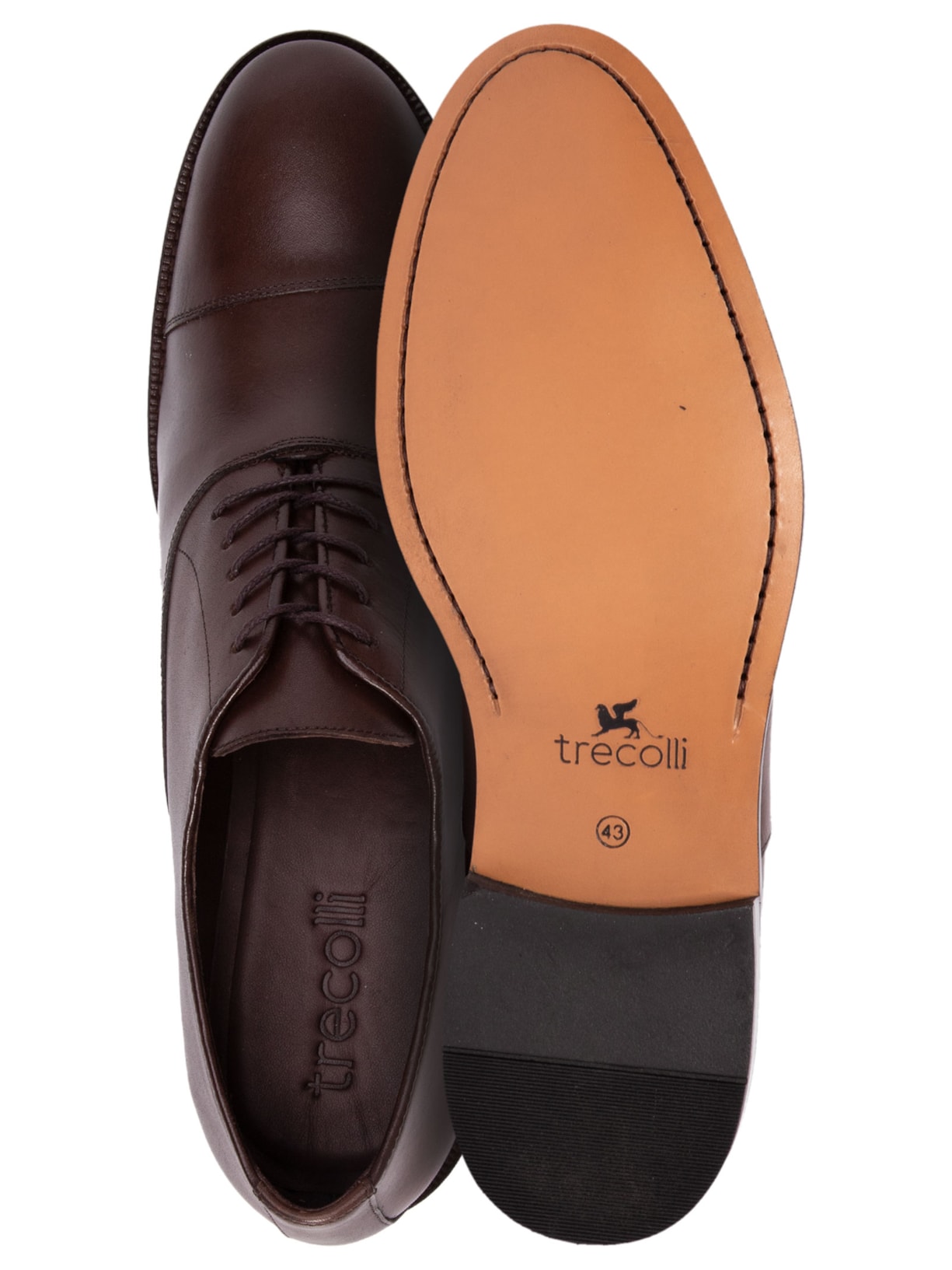 Sapato Masculino Oxford Captoe Marrom Trecolli
