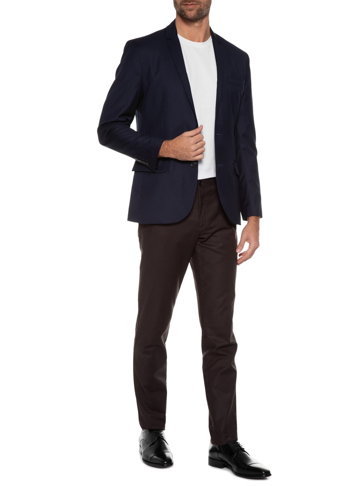 Sapato Masculino Oxford Couro Preto '2 Essential