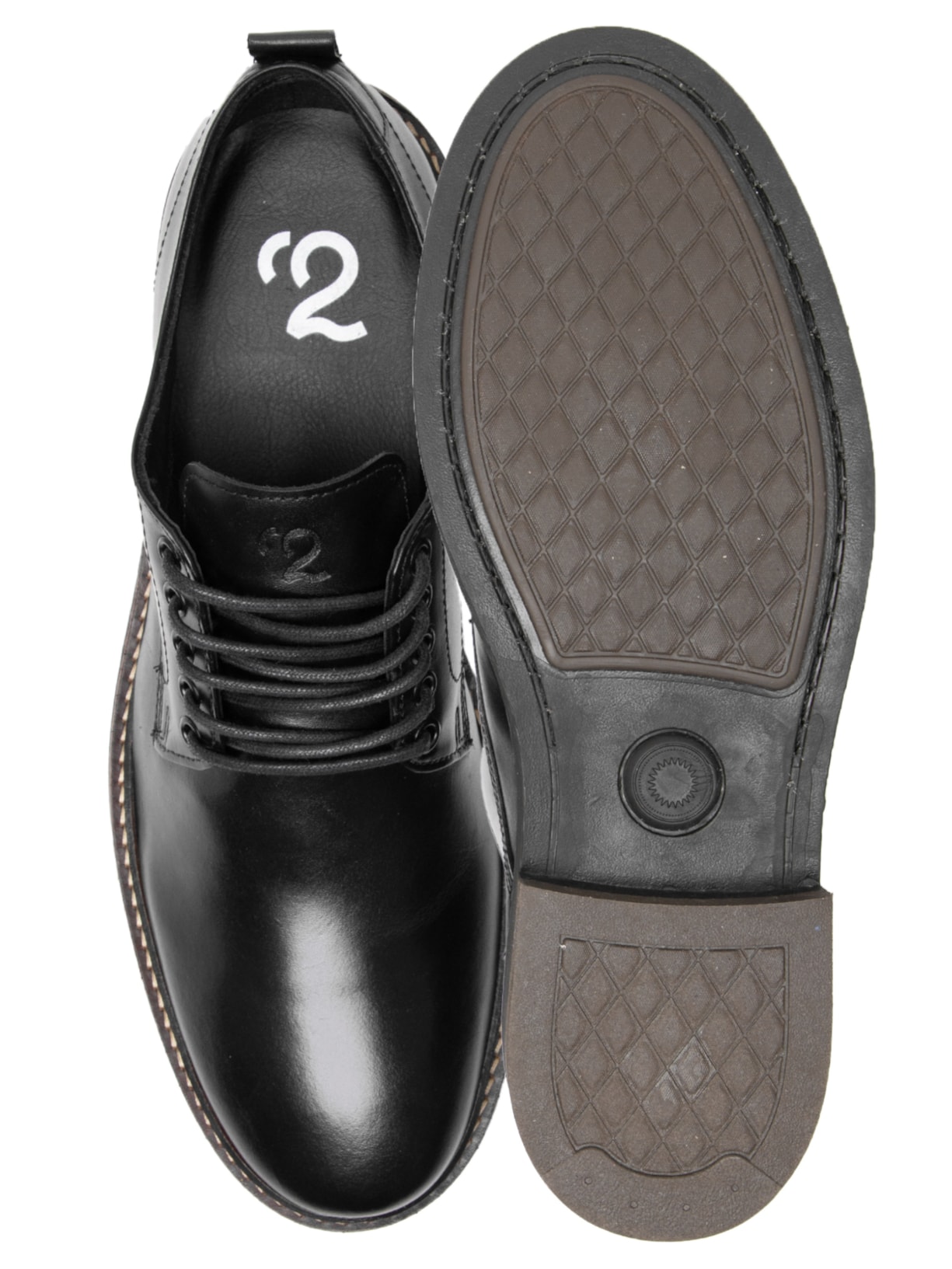 Sapato Masculino Oxford Couro Preto '2 Essential