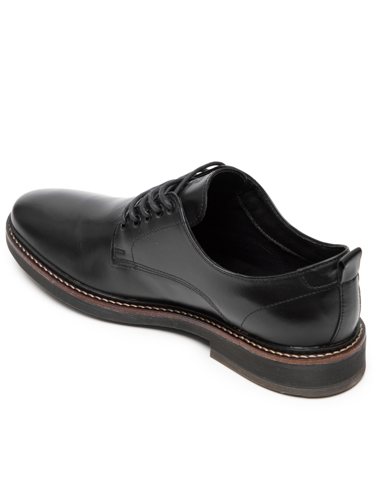 Sapato Masculino Oxford Couro Preto '2 Essential