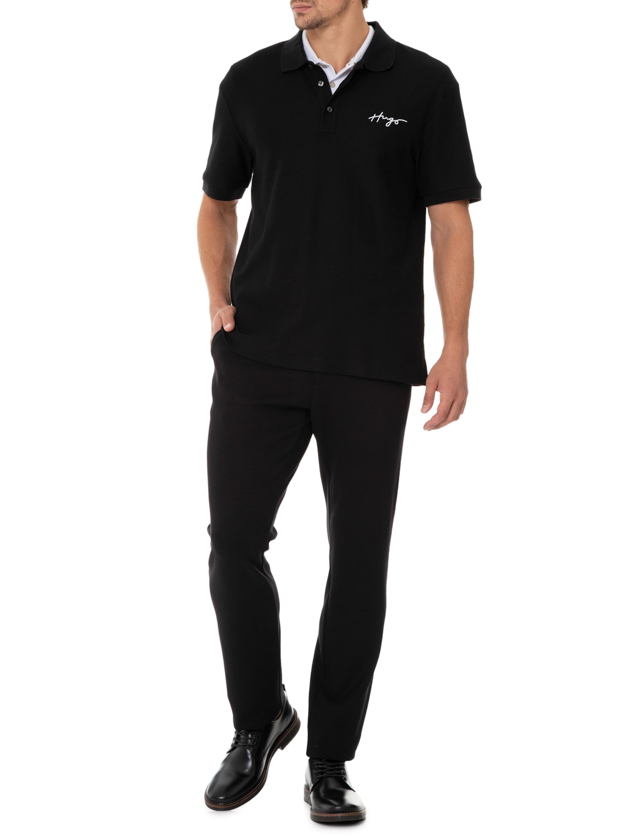 Sapato Masculino Oxford Couro Preto '2 Essential