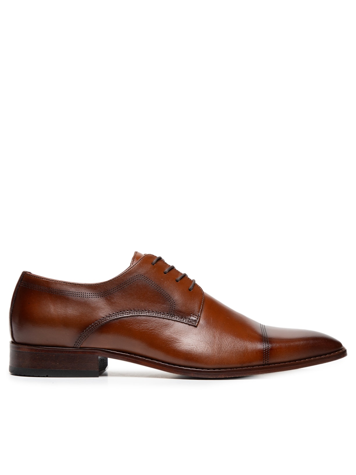 Sapato Masculino Oxford Em Couro - Marrom