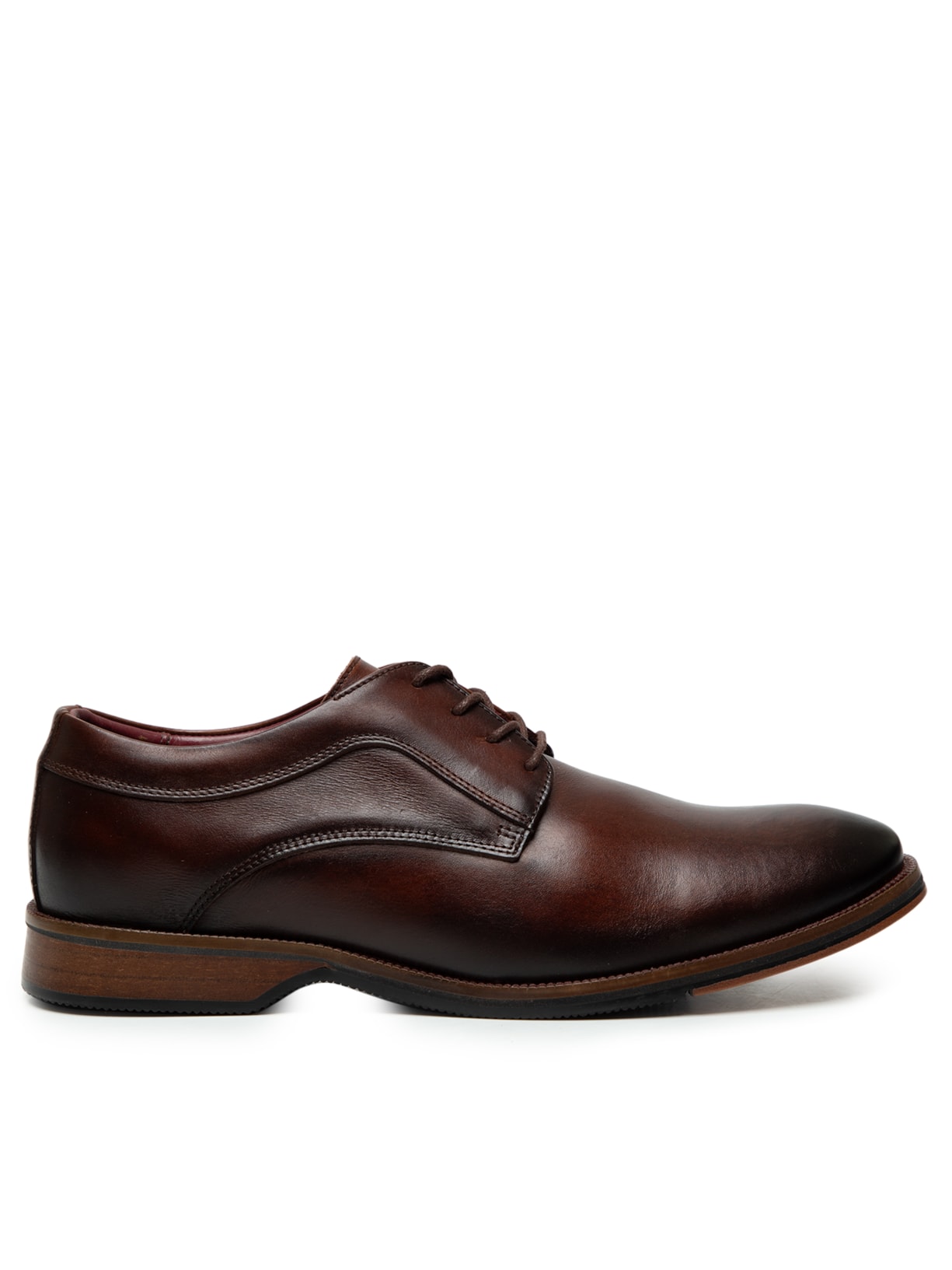 Sapato Masculino Oxford Em Couro - Marrom