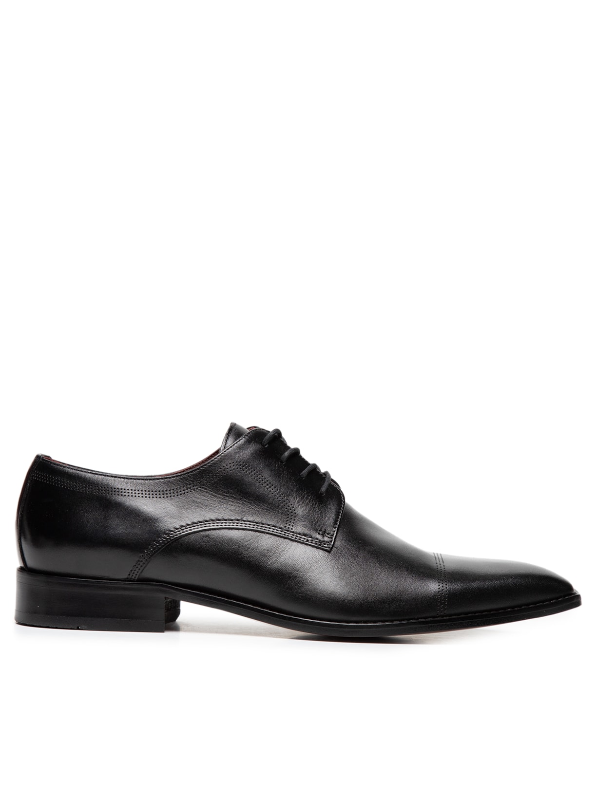 Sapato Masculino Oxford Em Couro - Preto